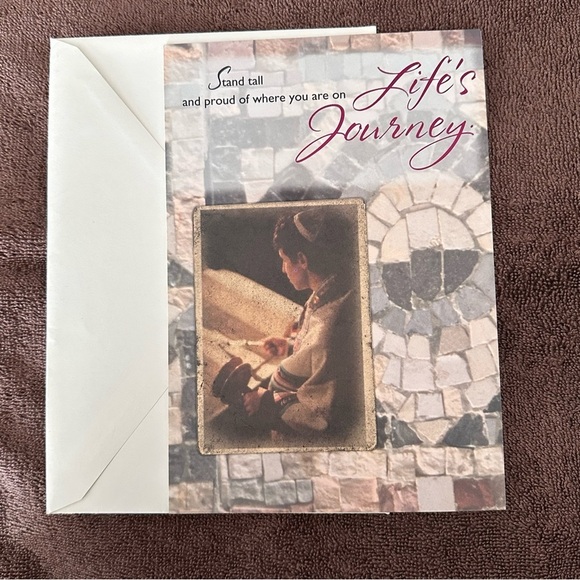 FOUR (4) Bar Mitzvah Cards Tree of Life Unique Hallmark Jewish NEW Vintage Stock - Picture 4 of 12